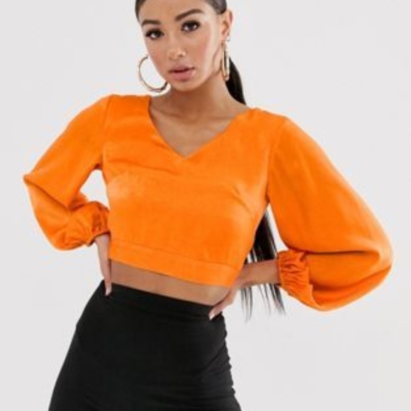 koco & k Tops - Koco &‎ K Orange Women's Crop Top